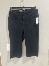 NWT Pilcro From Anthropologie Soft Black Knee-Length Pants  SZ 31 OB1903661