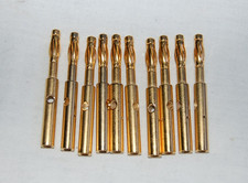 Universal Solder Speaker Banana Connectors ~ 10 PCS ~ NOS
