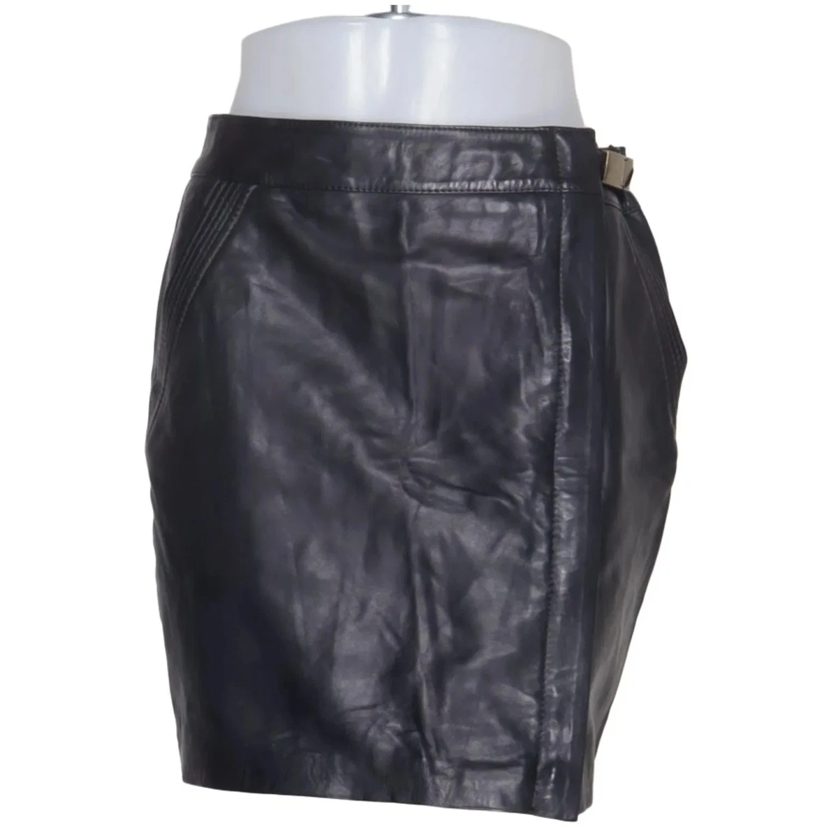 ESPRIT Collection, Wickelrock, Größe: 36, Schwarz, Leder/Polyester #XAB