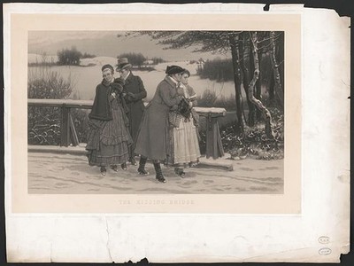 Photo:New York 1881 The Kissing Bridge winter scene print