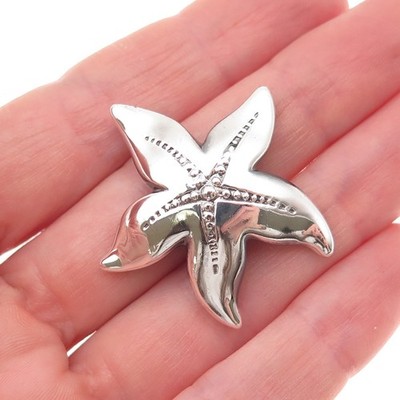 JCM Jacmel Mauritius 925 Sterling Silver Vintage Starfish Slide Charm Pendant