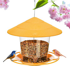 Bird Feeder Outdoor Hanging for Wild Bird Seed Yellow