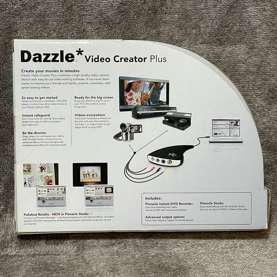 Dazzle Video Creator Plus DVD Converter VHS RCA Video Capture - Brand New - Image 3 of 4