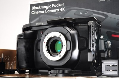 Blackmagic Design Pocket Cinema Camera 4K Camcorder BMPCC SmallRig -Excellent-