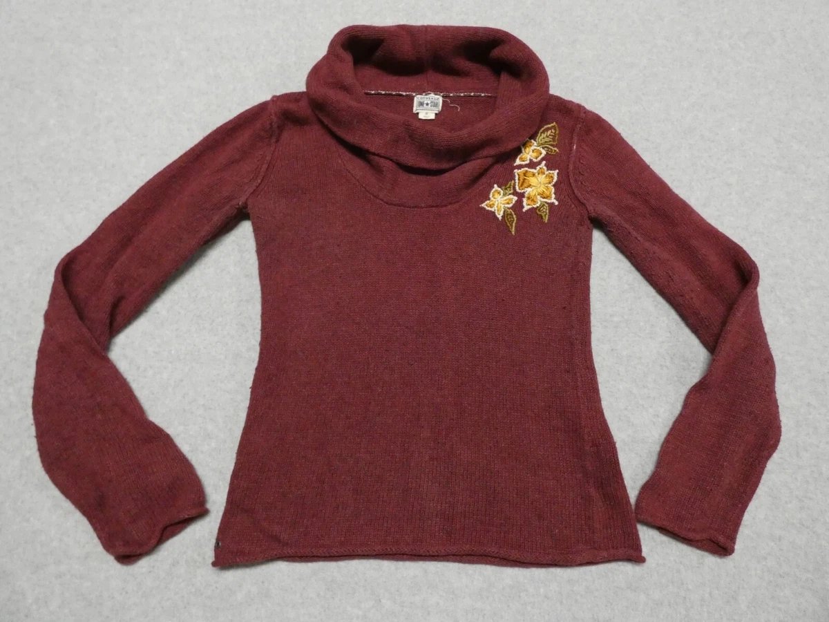 Burgundy cowl neck sweater discount