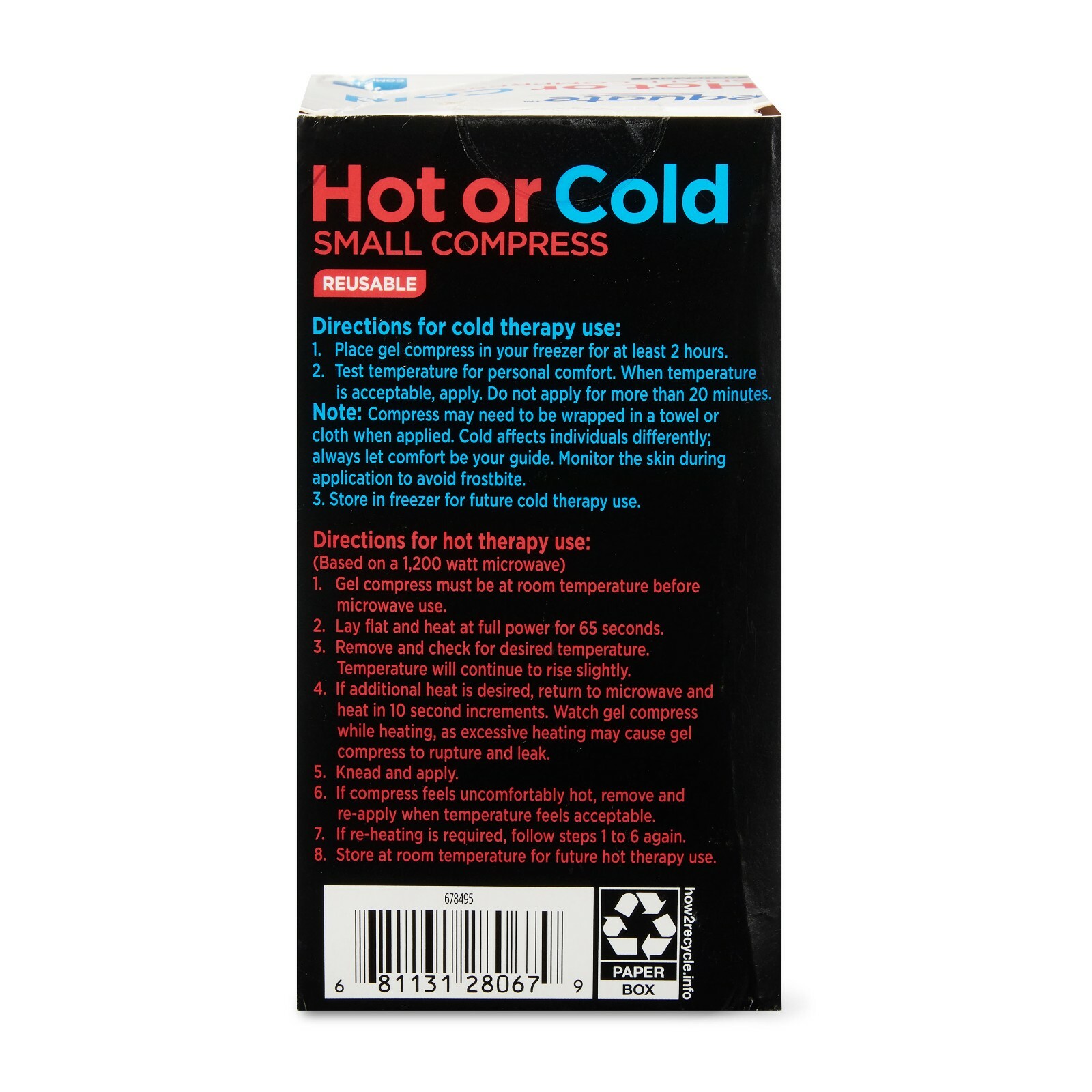 Hot And Cold Small Equate Hot or Cold Small Compress - Cuts & Abrasions..+ | eBay