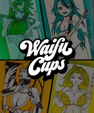 Gamersupps GG Waifu Cup Blender Bottle Shaker Cup Brand New Anime Gamer Supps