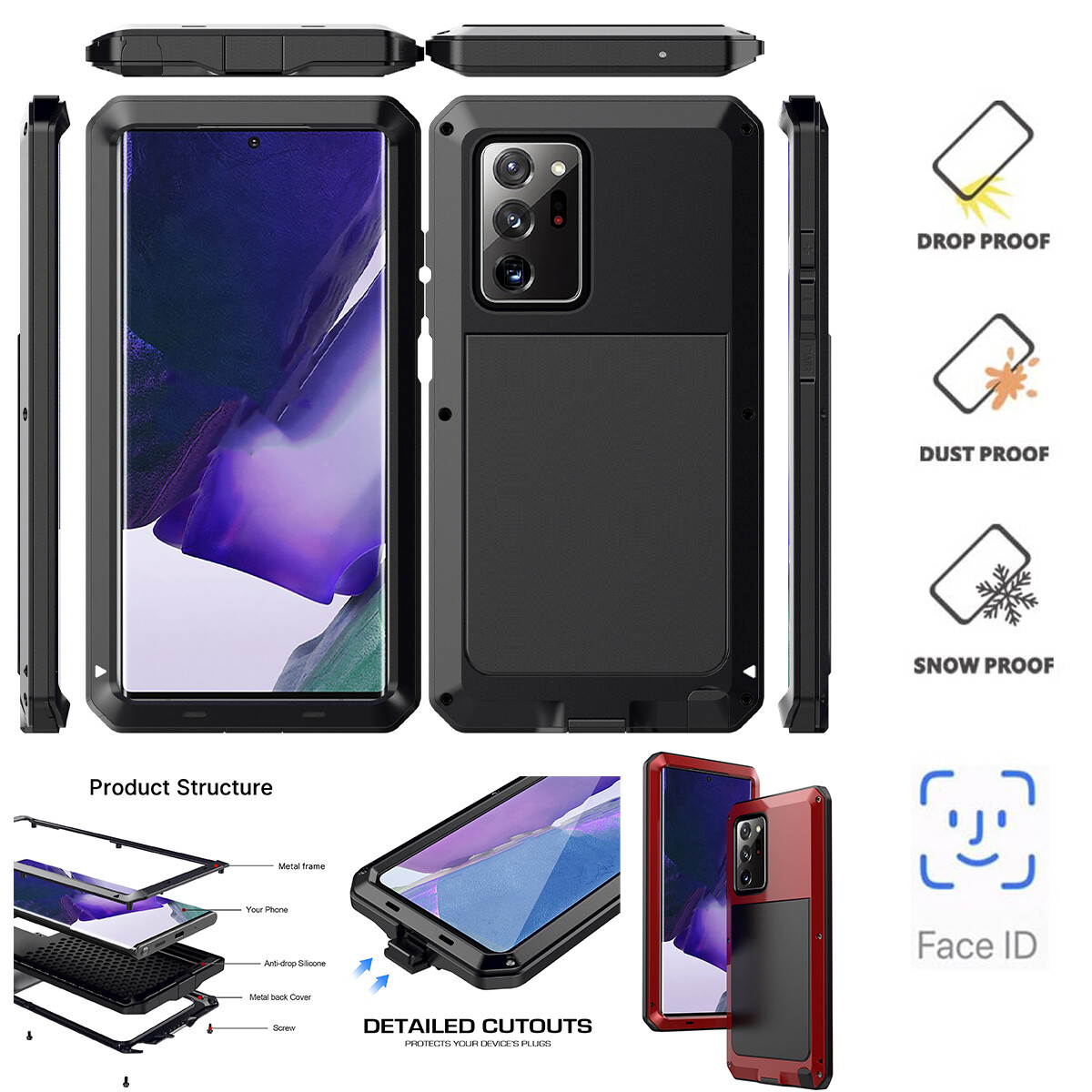 Heavy Duty Note 20 Ultra Case Metal For Samsung Note20/Note20
