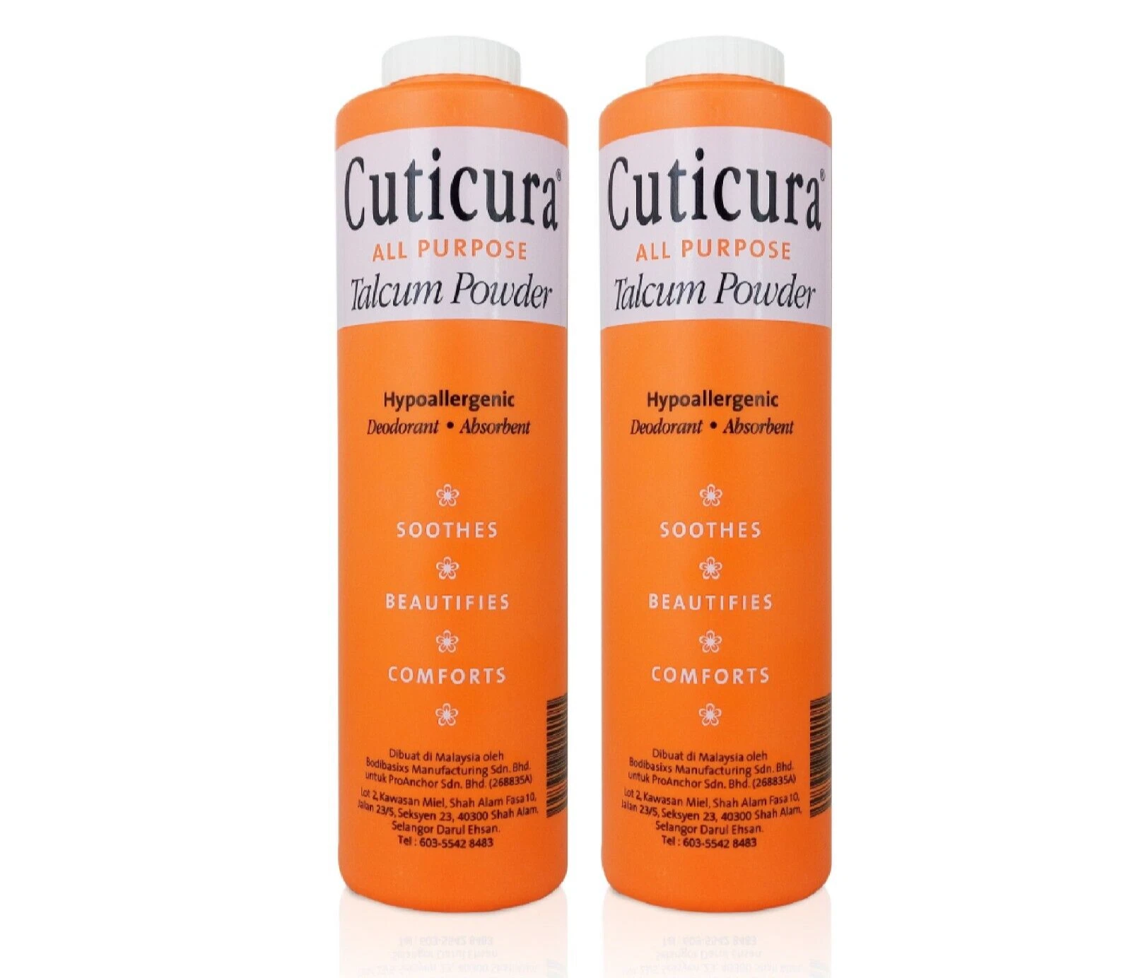 2x 400g Cuticura Talcum Baby Powder Body Talc Midly Medicated