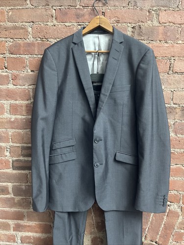 Tiger of Sweden Men’s Mod Suit, Sz 50, 32 X 32, Gray Wool/Mohair - Picture 2 of 20