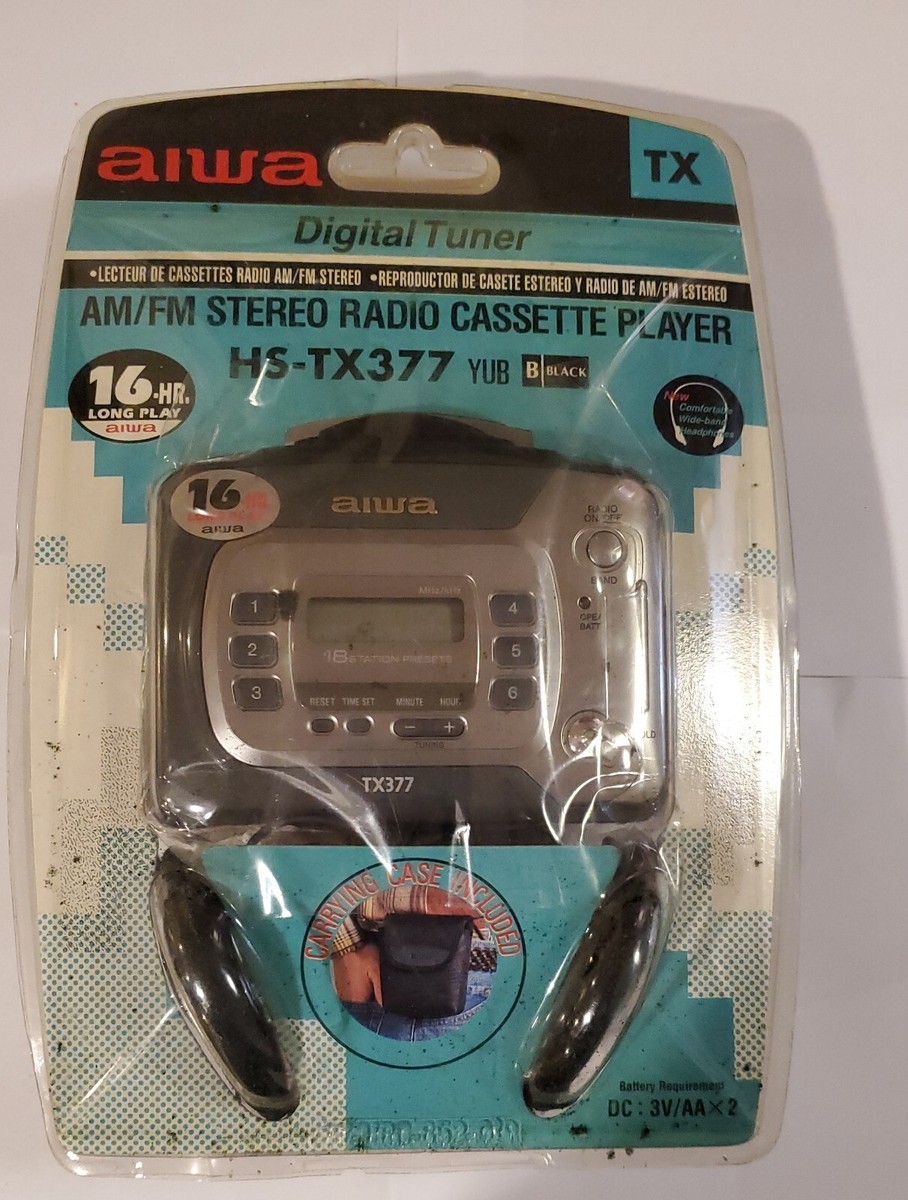 Rare, AIWA HS-TX377 AM/FM Stereo Cassette Player Walkman.SEALED