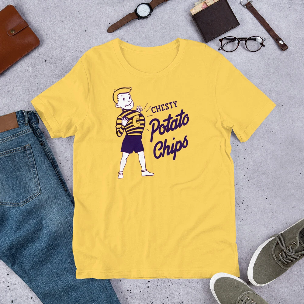 Cheesy Potato Chips Graphic T-Shirt Short Sleeve Unisex Tee