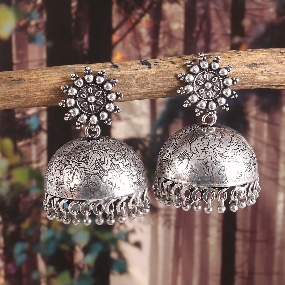 Earrings jhumka hotsell silver