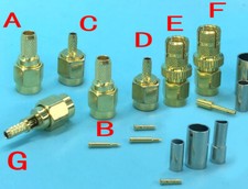 Lot SMA Male/Female Plug Crimp for RG316 RG174 RG58 LMR195 LMR300 RF Connectors