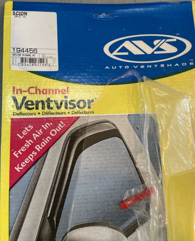 Juego de 3 deflectores de ventana Ventvisor incompletos para 04-06 Scion xA 194456 Foto 2 de 3