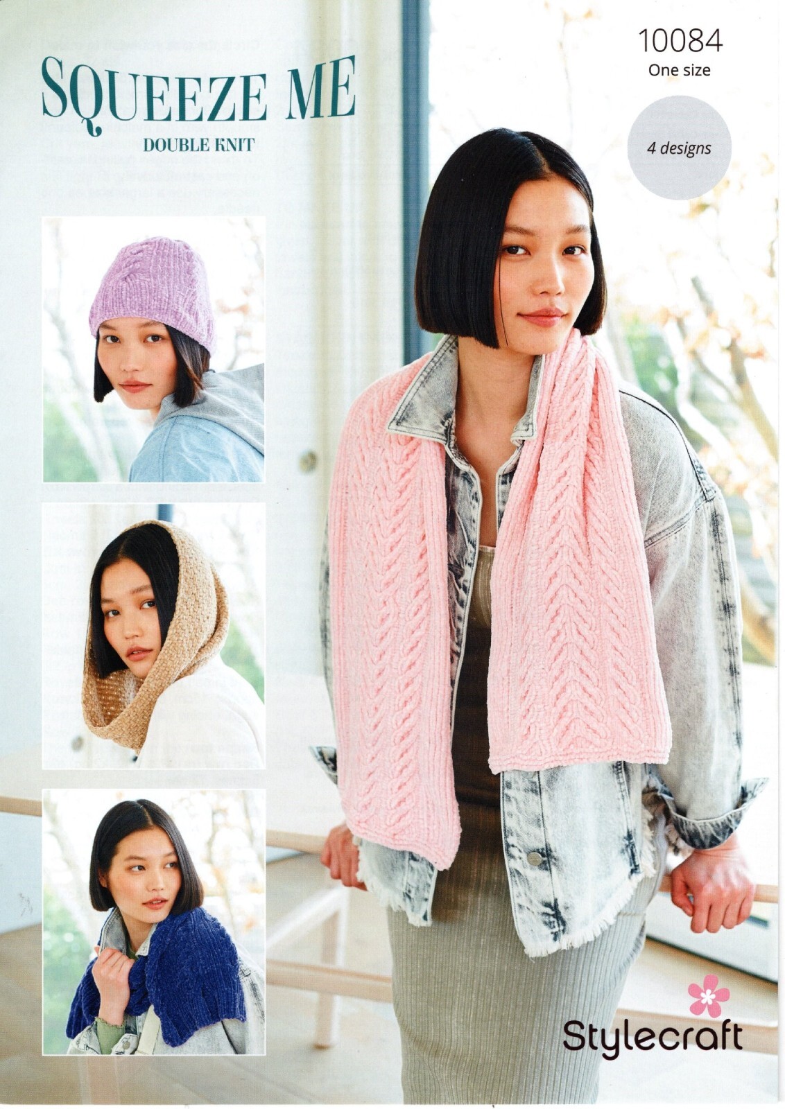 Stylecraft DK Knitting Pattern - 10084  Hat, Snood & Scarves (4 Knit Designs)