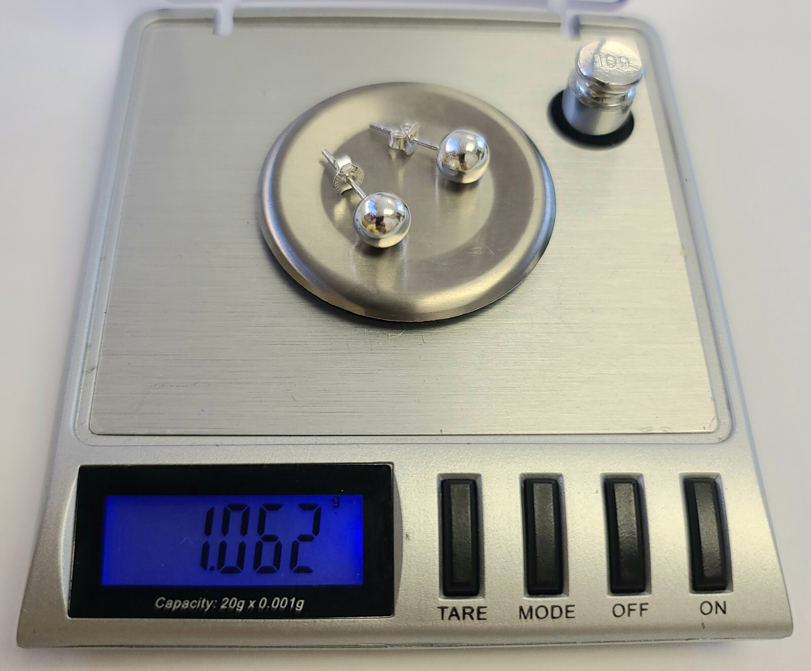 Sterling 925 Solid Silver Ball Stud Earrings 7mm … - image 9