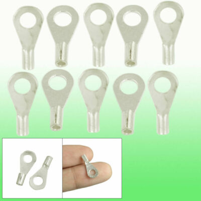 10 Pcs 5/32'' Stud   Lug Cable Connector Non-insulated Ring Terminal KD #F22