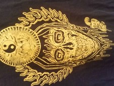 VTG Rare Dipping Zombie Skull EST Ying Yang Metal Band Graphic T-Shirt (XL)