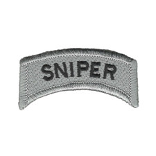 Sniper Tab Morale Patch Grey (2 1/4" in) For VELCRO® BRAND Fasteners