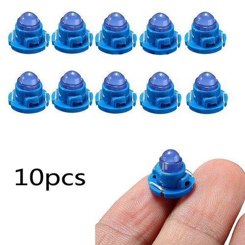 10x Blue T4.7 Car Dashboard Bulbs Dash Climate Control Instrument Base LED Light - Picture 2 of 12