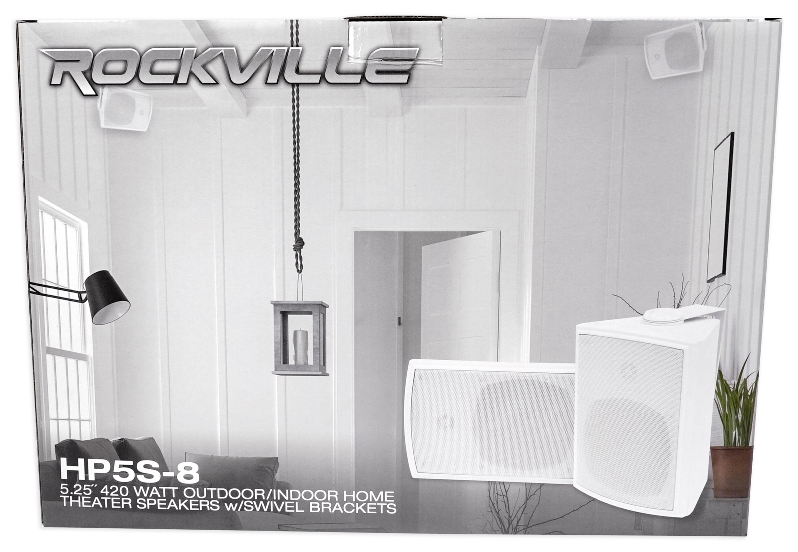 4 Морские коробчатые колонки Rockville HP5S-8 525 с поворотным кронштейном для лодок