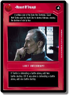 4x  Moment of Triumph - Rare Moderate Play Premiere - Unlimited - WB (Star Wars 