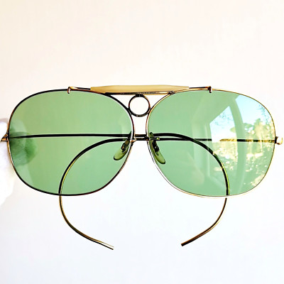Sonnenbrille RAY BAN SHOOTER 10K GF SUNGLASSES gold b&l vintage decot cable