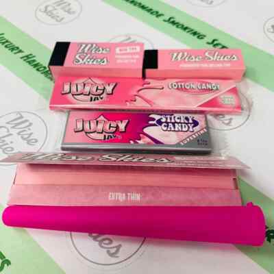 Wise Skies Pink Rolling Bundle Rosa Blättchen Rosa Tips Zuckerwatte Papiere
