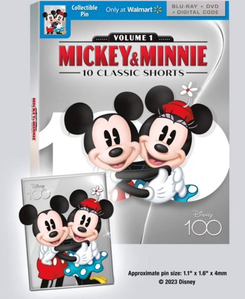 noin　Disney Mickey Mouse Blu-ray Mate Mickey & Minnie - Disney100 Edition Exclusive (Blu-ray + DVD +