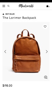 lorimer leather backpack