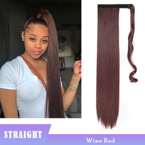 Thick Wavy Clip-in Ponytail Hair Extensions Real Soft Natural As Human Pony Tail - Picture 64 of 142