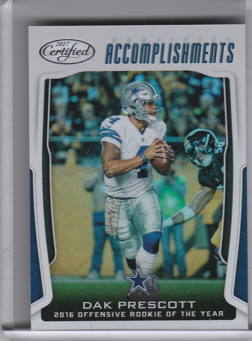2017 PANINI CERTIFIED CADA DAK PRESCOTT COWBOYS 1308