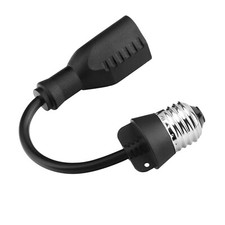 3 Outlet Light Socket Adapter, Convert E26/E27 Bulb Socket to 3 Prong Outlet