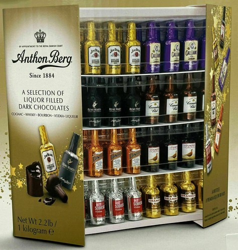 Anthon Berg Dark Chocolate Liqueur Liquor filled Bottles 64 CT 2.2 LB