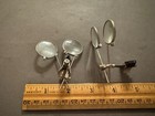 PAIR OF DUAL LENS CLIP ON EYEGLASS EYE FRAM JEWELRY WATCHMAKER EYE LOUPES VTG