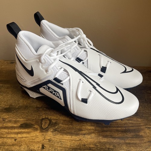 Men's Nike Alpha Menace Pro 3 Football Cleats Sz 11.5 White Navy CT6649-108, New - Picture 2 of 18