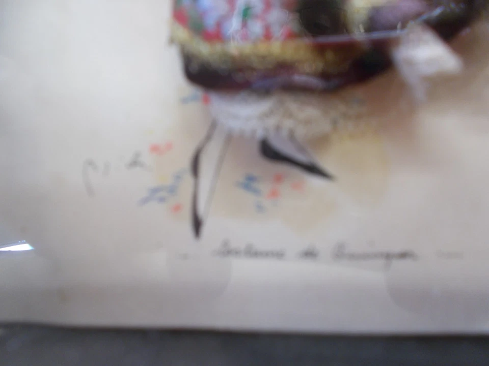 Tableau gravure ancienne  La mode illustrée   sous-verre costume de Quimper - Photo 4/4