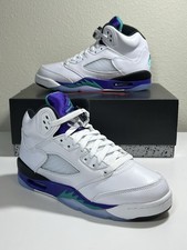 Nike Air Jordan 5 Retro Grape White Emerald 2025 GS Youth Size 5 HQ7980-100 DS