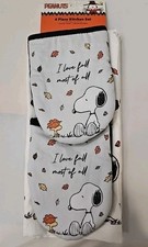 Peanuts I Love Fall Most of All Mini Oven Mitts And Kitchen Towels Set New