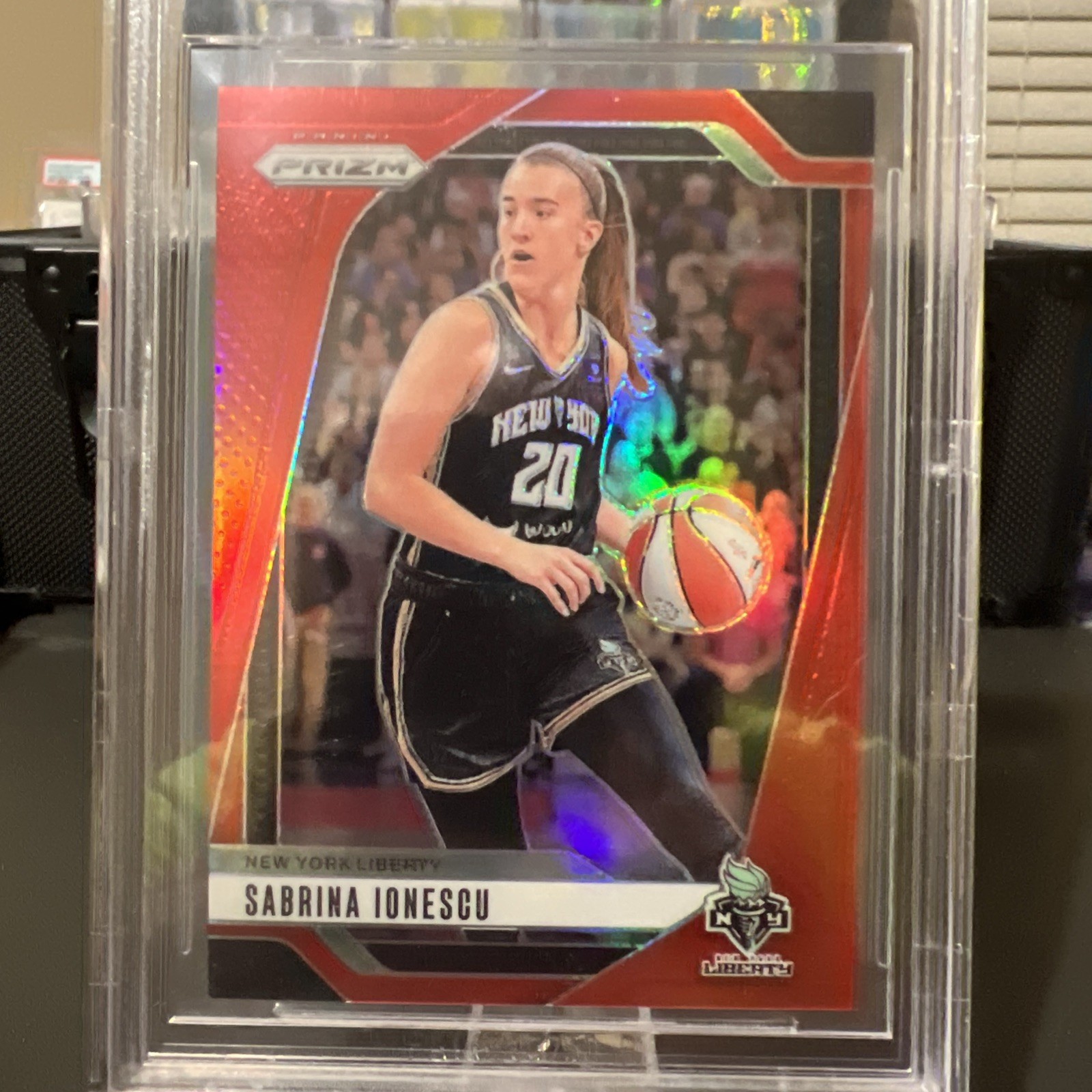 2024 Panini Prizm WNBA Sabrina Ionescu #17 Red Pulsar /299 New York Liberty