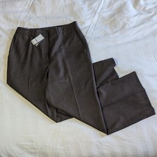 Brooks Brothers Brown 100 Wool Trousers NEW Women's Size 10 Classic Luxury