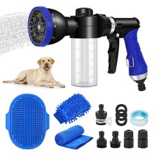 Pet Bathing Sprayer Kit,10 Spray Patterns, Adjustable Hose Wash Sprayer with ...