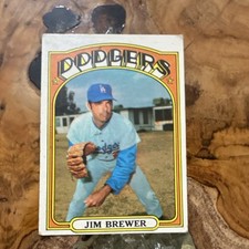 Topps 1972 Jim Brewer #151 Los Angeles Dodgers MLB Baseball Trading Card