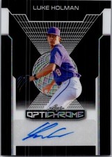 2025 Leaf Luke Holman Optichrome Baseball Black 1/1 Auto
