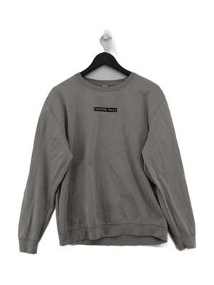 Natural Selection Men's Hoodie L Grey Graphic Cotton with Polyester Pullover
