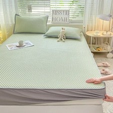 Set lenzuola con angoli in lattice fresco estivo morbido tappetino aria condizionata gonna letto  