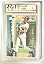 Upper Deck 2001 Ichiro Suzuki Tribute to 51 Milestone #12 Rookie Insert FGA 10