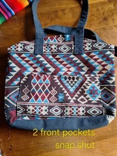 Canyon Sky~Purse w/2 Small Bags~India~14"x13"~Nice~#4025