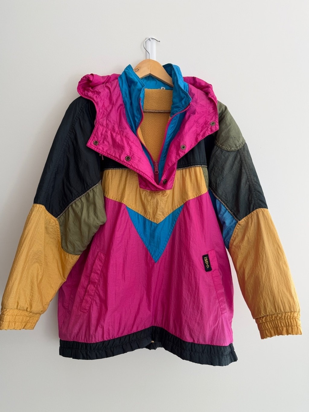 ISPO Vintage Reversible Pullover Colourblock Ski Jacket Oversize Geometric 80's image 6